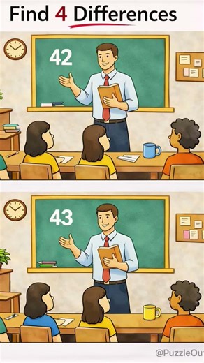 🤯 Can you find 4 differences in 10 seconds? Only sharp eyes can solve it! #shorts #puzzle