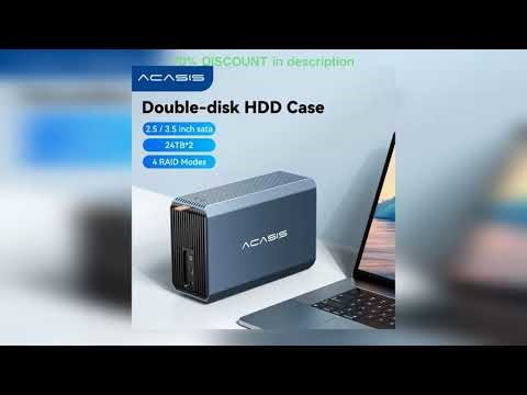 #Acasis Dual Bay 3.5/2.5 Inch HDD/SSD Case 48TB External Hard Drive Enclosure SATA to USB Hard Disk