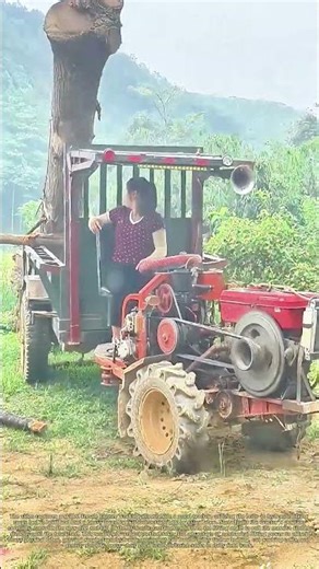 Lifting Alone: How One Rural Woman Loads Giant Logs With Tractor Hydraulics