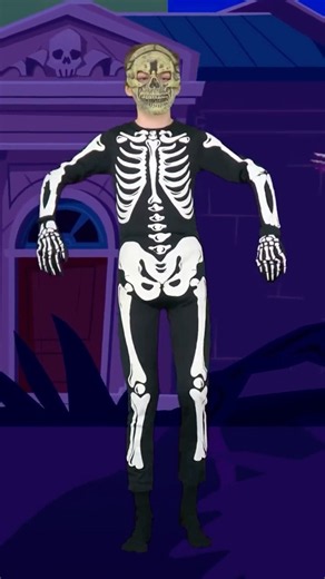 Friendly Skeleton on Halloween! 💀 Halloween Song #shorts
