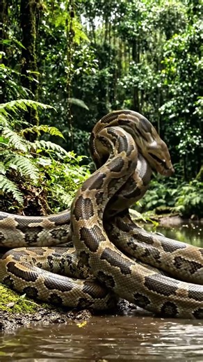 Giant Python vs Python - Who Wins? #shorts #wildlife #snakebattle