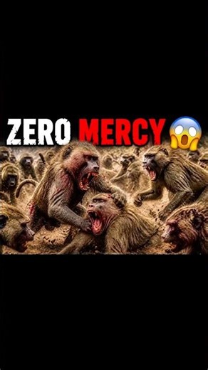 ZERO MERCY: Brutal Baboon Territory Clash 😱🐒🔥#subscribe #shorts
