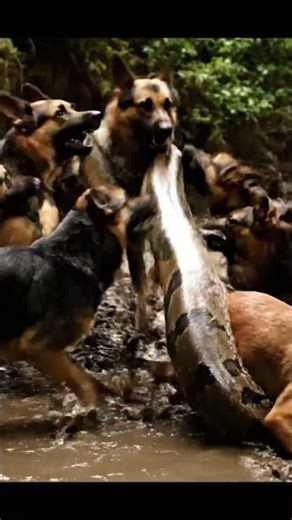 Brave Pack Of Dogs Saves Friend From Giant Python Attack