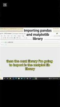 How to import pandas and matplotlib library #shortvideo