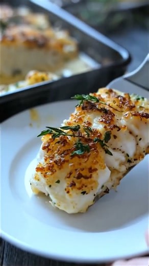 BAKED GARLIC BUTTER COD WITH CREAMY HERB POTATOES ##food bonnecuisine #easyrecipe #explore