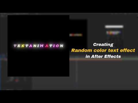 How to create a Random color text effect in After Effects?