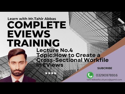 How to Create a Cross-Sectional Workfile in EViews (Step-by-Step)|Learn Economics
