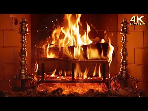 🔥 Relaxing Fireplace 4k 🔥 Holiday Yule Log Christmas Ambience (No Music, No Ads)