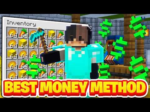 The *BEST* Way to GET RICH on NEW Minecraft SKYBLOCK SERVER | Bedrock & Java