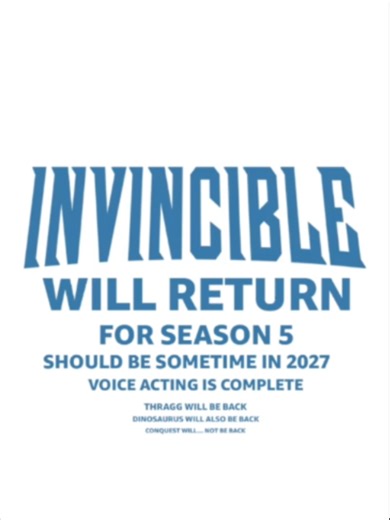 No new episode this week, so how about an everything we can tell you about Season 5 post #Invincible