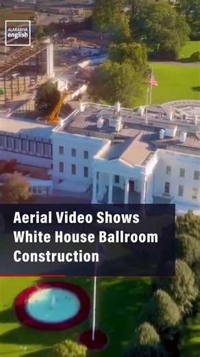 Aerial footage shared by White House Deputy Chief of Staff Dan Scavino shows ongoing construction of the new White House ballroom.
