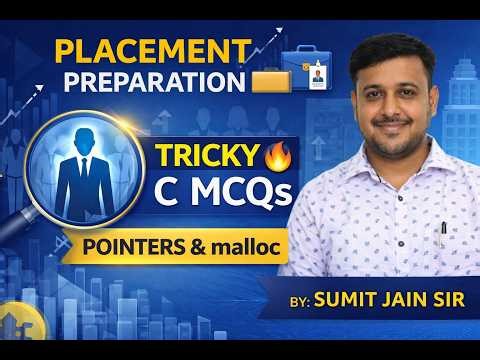 C Programming Placement Questions 🔥 | Pointers, Arrays & malloc MCQs