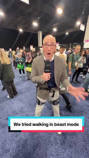 Is it possible to never get tired walking or hiking again? We strapped on Ascentiz assistive, robotic walking device, and it made us want to strut. #ces #ces2026 #techtok