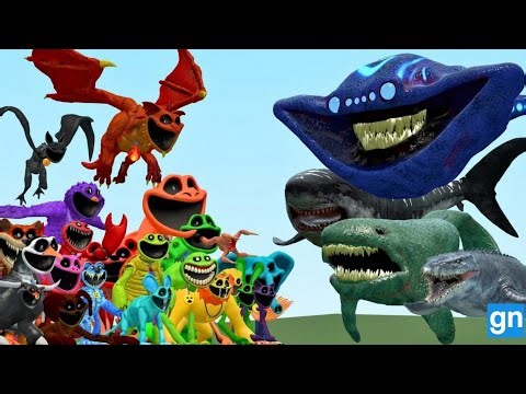 Poppy Playtime Chapter 3 vs Sea Monsters Great Maja Bloop in Garry's mod