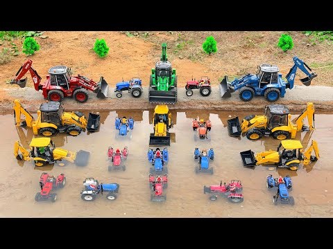 Jcb 5CX washing river | jcb tractor video | jcb cartoon | gadi 