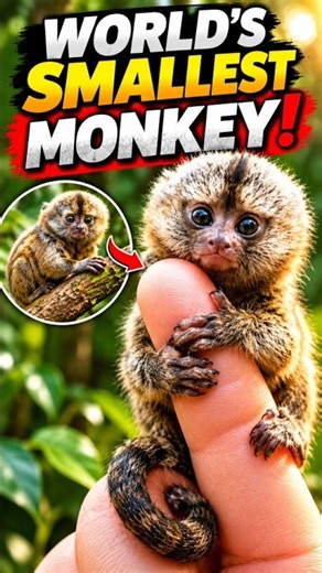World’s Smallest Monkey?! 🐒 This Tiny Animal Is REAL! #Shorts