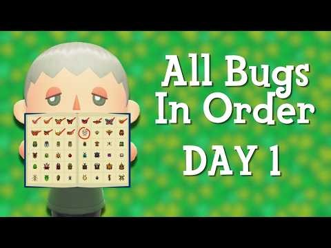 ACNH | Catching Every Bug In Order! Day 1