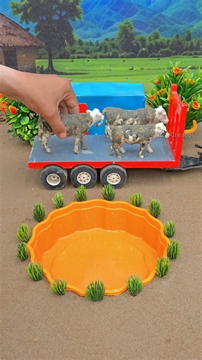 Diy mini tractor video mini water pump science project machine #ytshorts #cartoon #tractor