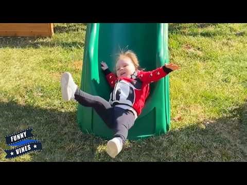Funniest Kids & Babies SLIDE FAILS Compilation 😂 Try Not To Laugh - Funny Vines #viral #funnymoments