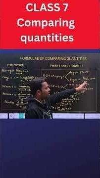 Comparing Quantities Class 7 | Percentage, Profit & Loss | All formula