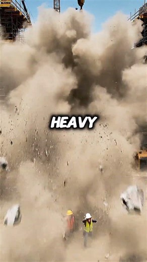 The moment concrete falls from a height