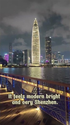 One of the easiest night views to enjoy in Shenzhen #chinatravel #cityguide #asiatravel