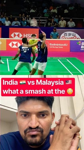 India 🇮🇳 vs Malaysia 🇲🇾 | what a smash at the end 😳😳🎱 |#badminton #football #cricket #shorts