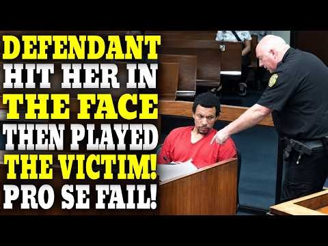 Defendant Has A “Hitting Problem”… Judge FIXES It REAL QUICK!!! Pro Se FAIL!!!