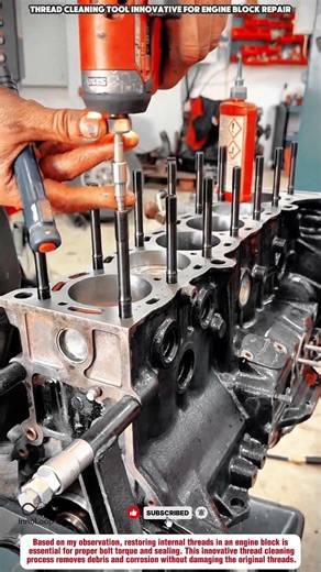 Thread Cleaning Tool Innovative For Engine Block Repair