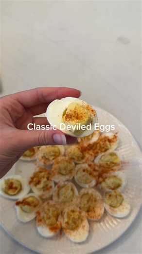 These Deviled Eggs are creamy, classic, and the perfect New Year’s app, always a crowd favorite with simple, fresh flavor! SAVE THIS for your holiday spread, party platter, or easy appetizer! Ingredients: 12 large eggs ¼ cup mayonnaise 1 tablespoon mustard ½ teaspoon black pepper Pinch of salt Paprika (optional garnish) #recipe #tosimplyinspire #easyrecipe #appetizers #newyears | To Simply Inspire