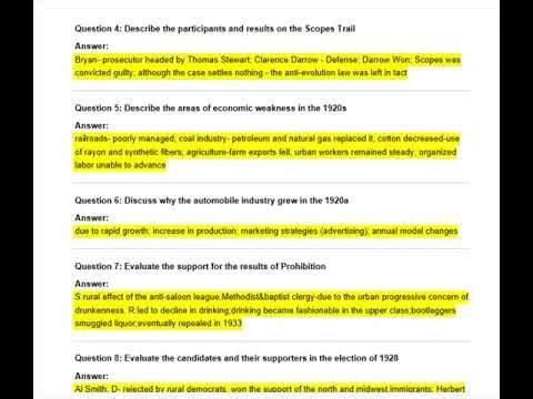 FREE U.S. HISTORY AND STUDY GAMES ABOUT CHAPTER25- TEST 4Actual Qs and Ans Expert-Verified