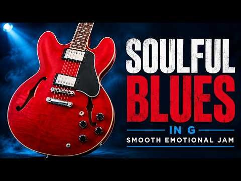 Soulful Blues Guitar Backing Track in G | Smooth Emotional Blues Jam