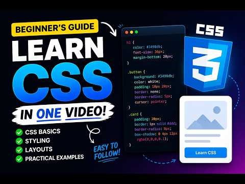 CSS for Beginners | Learn CSS in One Video (2026)