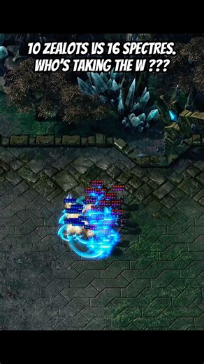 SC2.BattleRumBle: 10 Zealots vs 16 Spectres #sc2 #rts #starcraft2 #스타크래프트2 #UnitBattle