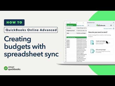 How to create budgets using spreadsheet sync in QuickBooks Online Advanced