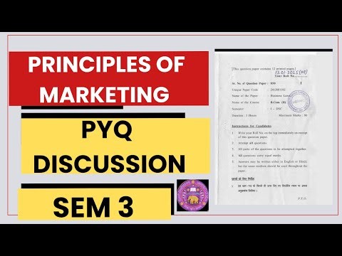 PRINCIPLES OF MARKETING | PREVIOUS YEAR QUESTION PAPER DISCUSSION | DU/SOL/REGULAR/NCWEB