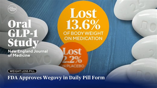 The FDA has given the green light to a pill version of the blockbuster weight-loss drug Wegovy, the first daily oral medication to treat obesity. One man who participated in the clinical trial for the drug is sharing his experience. | CBS Evening News