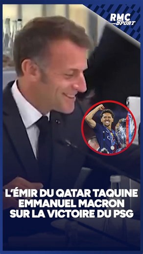 🗣 "Il n'est pas content ! Il fait semblant d'être content..."😅 Pendant le G7, l'émir du Qatar chambre Macron sur la victoire du PSG en Ligue des champions.