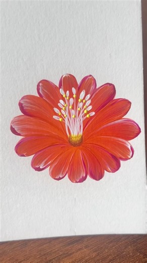 🧡🩷COLOURFUL 🌺acrylic 🖌️🎨 #art #flowers #floraart #painting #viral #shorts #acrylic #colourful
