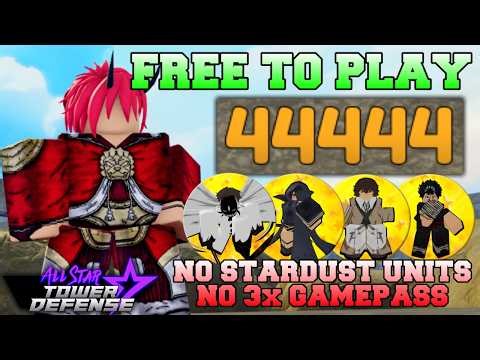 Gauntlet Free 2 Play (No 3x & No Stardust Units!) in All Star Tower Defense Roblox