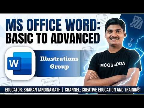 MS Word Full Course | Illustrations Group of MS Word | Basic to Advanced | Sharan Janginamath