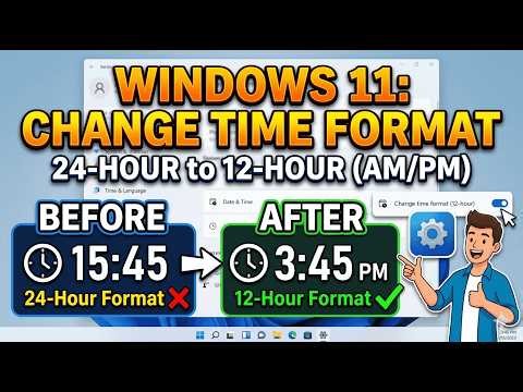 How To Change Time Format in Windows 11 From 24 to 12 ( 2026 ) SUPER AND EASY GUIDE