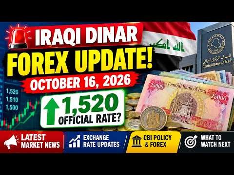 🚨 Iraqi Dinar Forex Update Today, October 16, 2026 | 1,520 Official Rate & Latest Market News!