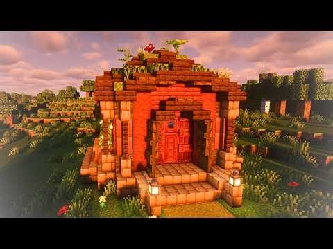 【マイクラ建築】小さくて可愛い「村人ハウス」の作り方。サバイバル初期拠点にも | Perfect Cozy Red Starter House Tutorial