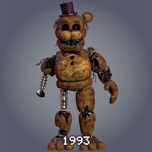 Fredbear FNAF over the years