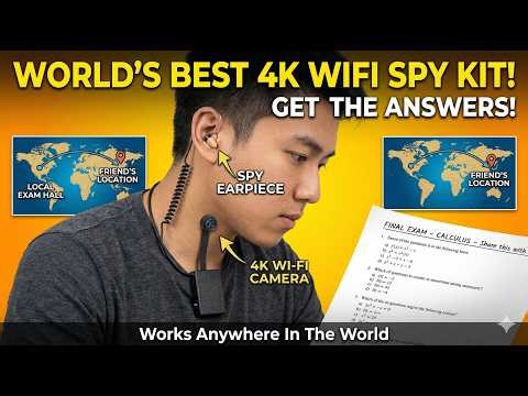 Spy 4K Button Camera with Invisible Earpiece | WiFi Live View Hidden Camera Set | Kspyworld