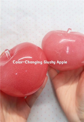 Color-changing slushy apple💕#asmr #squishy #fyp #stressball #satisfying