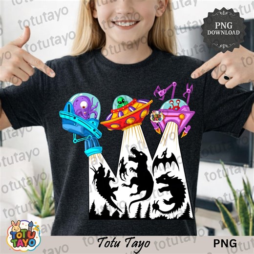 Alien Abducting Dinosaur PNG – Funny UFO T-rex Design, Retro Sci-fi Dino Abduction Shirt, Space Humor Sublimation Download - Etsy