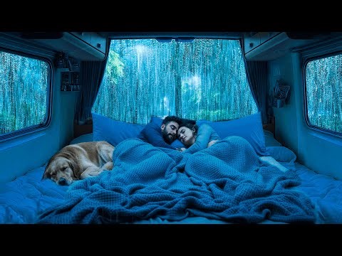Cozy Car Rainstorm ⛈️ Gentle Thunder Sounds to Help You Sleep Fast