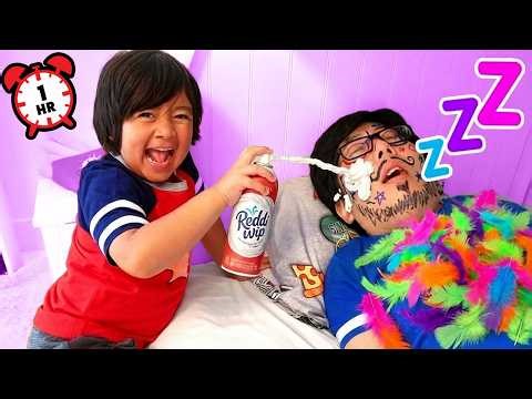 Ultimate Don't Wake GREEDY DADDY | 1 Hour Family Pranks!